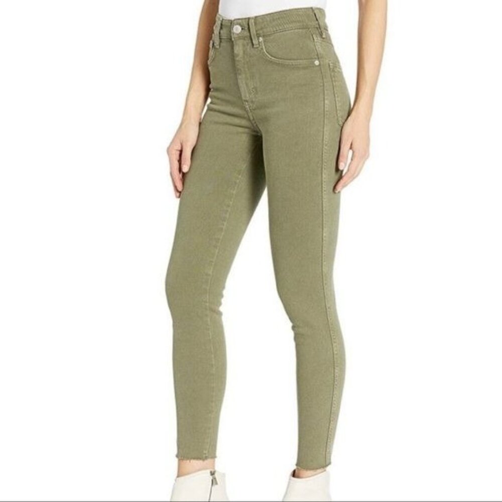 We The Free Raw High-Rise Jegging Army Green size 25 Free People